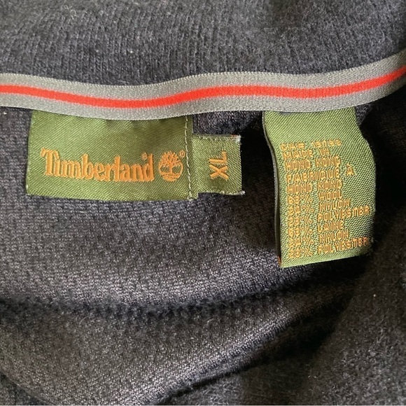 Timberland | Vintage Wool Blend Side Stripe 1/4 Zip Sweater - Picture 7 of 8
